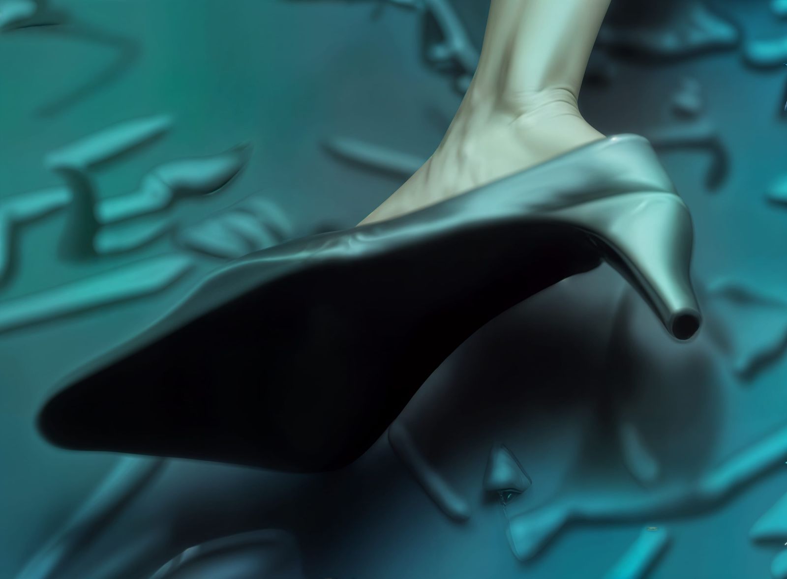 Mirage's Black High Heeled Shoes #5