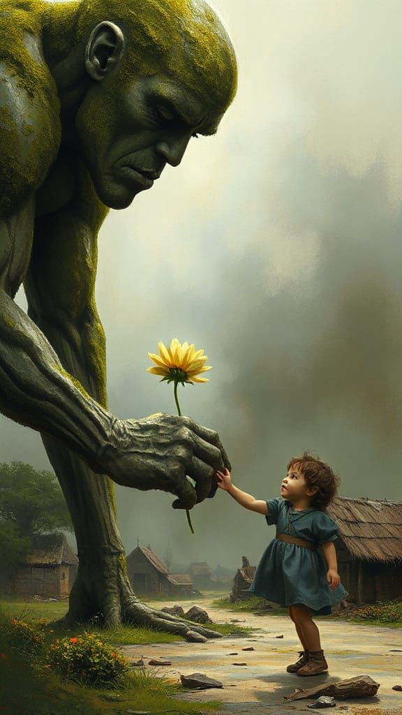 Gentle Giant Offers Hope Amidst War-Torn Village