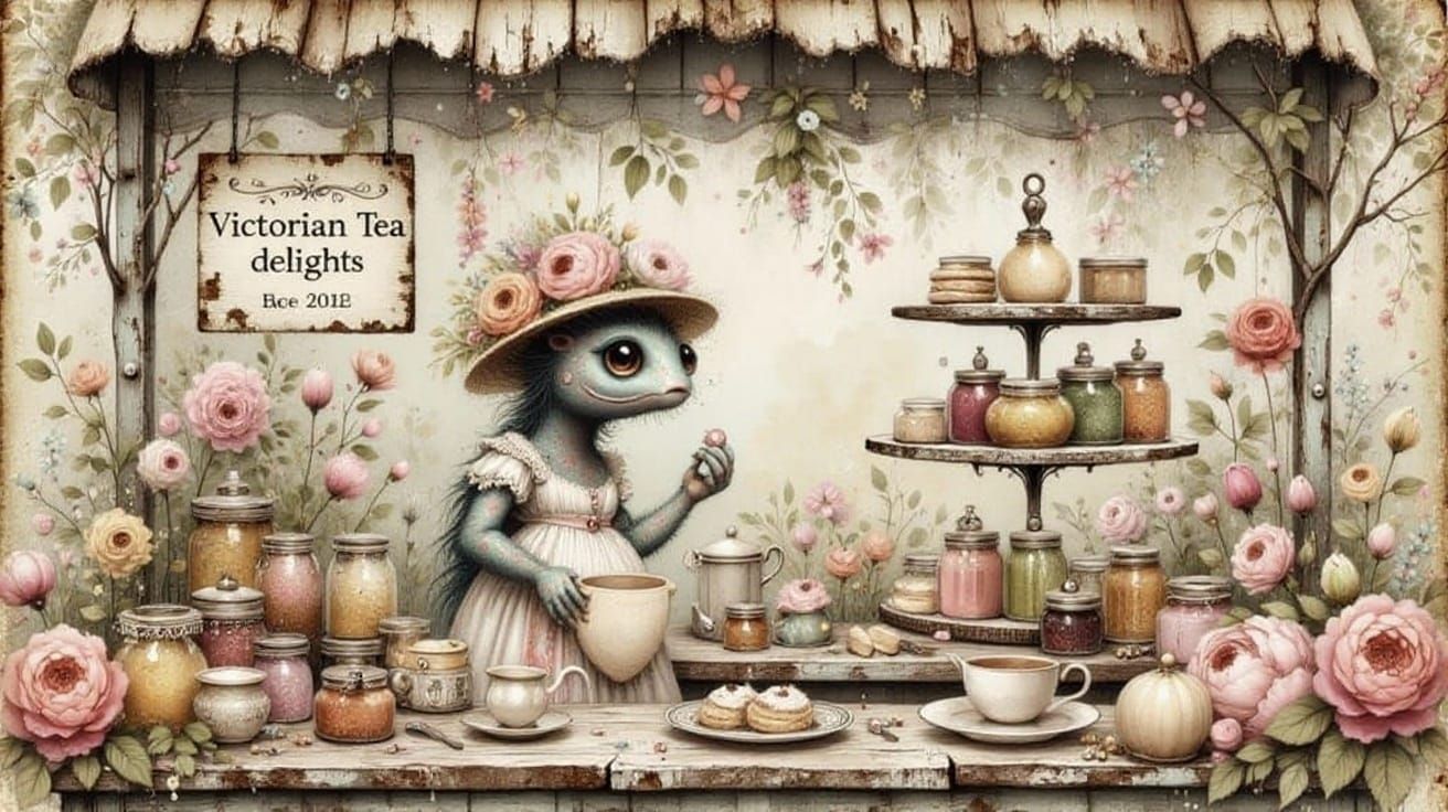 A charming farm stand overflowing with colorful j...