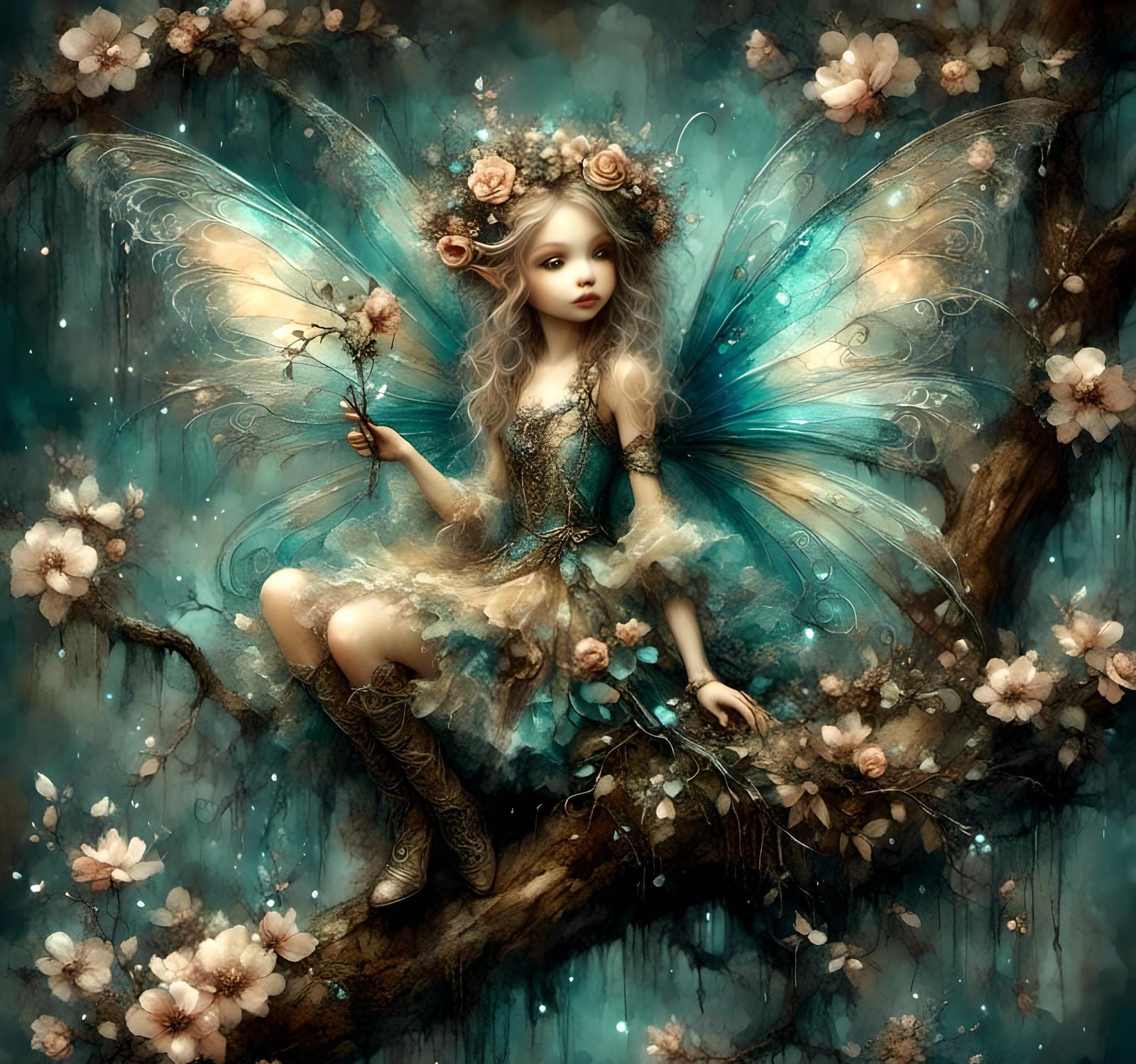 Among the blossoms  by @Vivienne