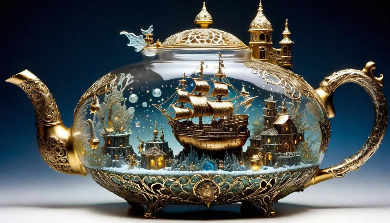 Teapot Treasures Celestial Piracy AI Generated Artwork NightCafe