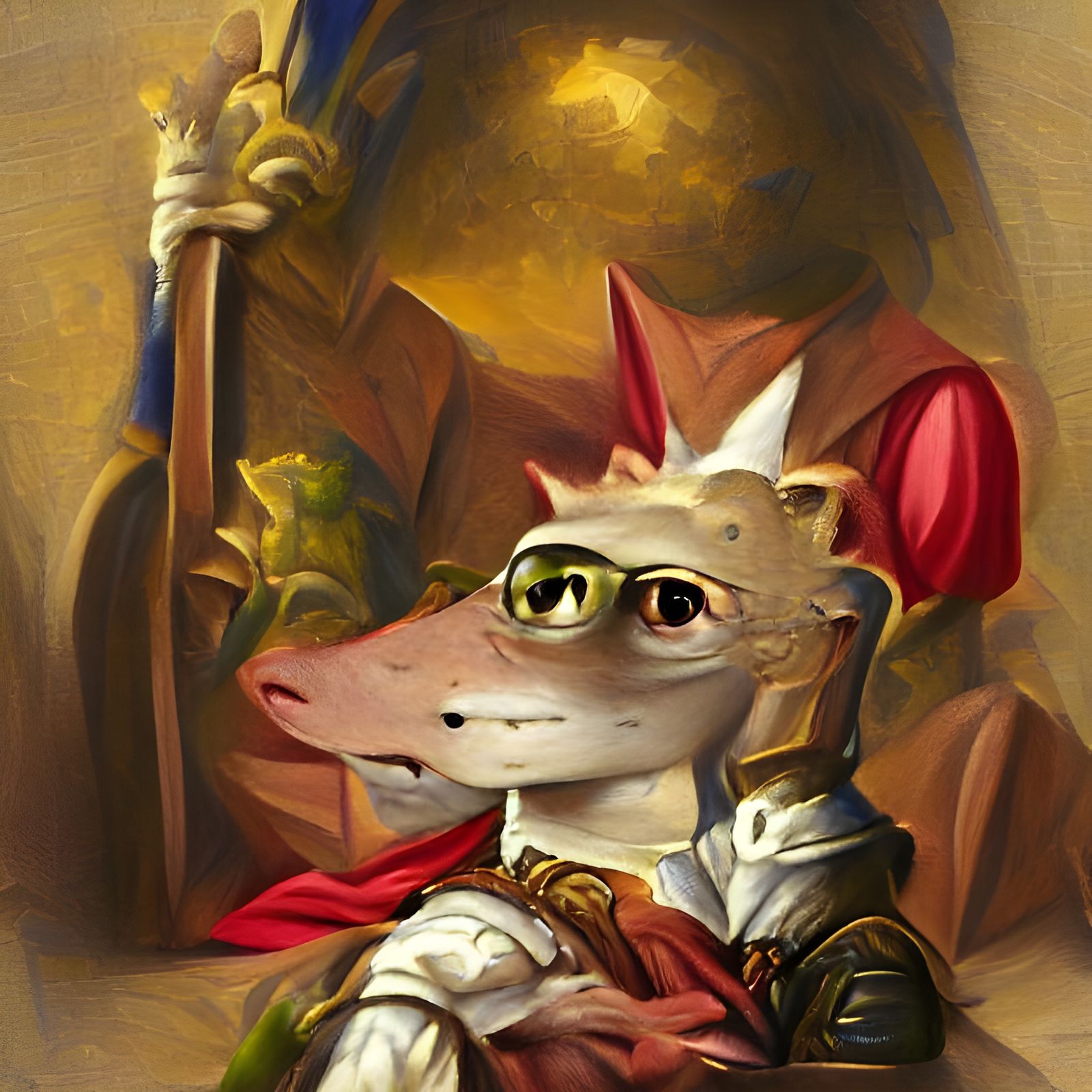 A renaissance portrait of a noble kobold - AI Generated Artwork