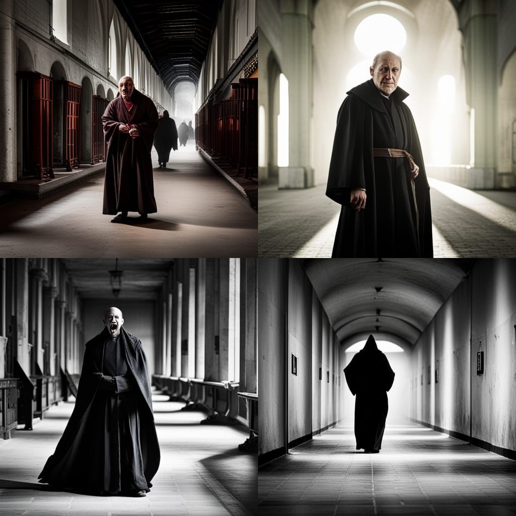 The evil monk in his shoal spreads deceptive teachings throu...