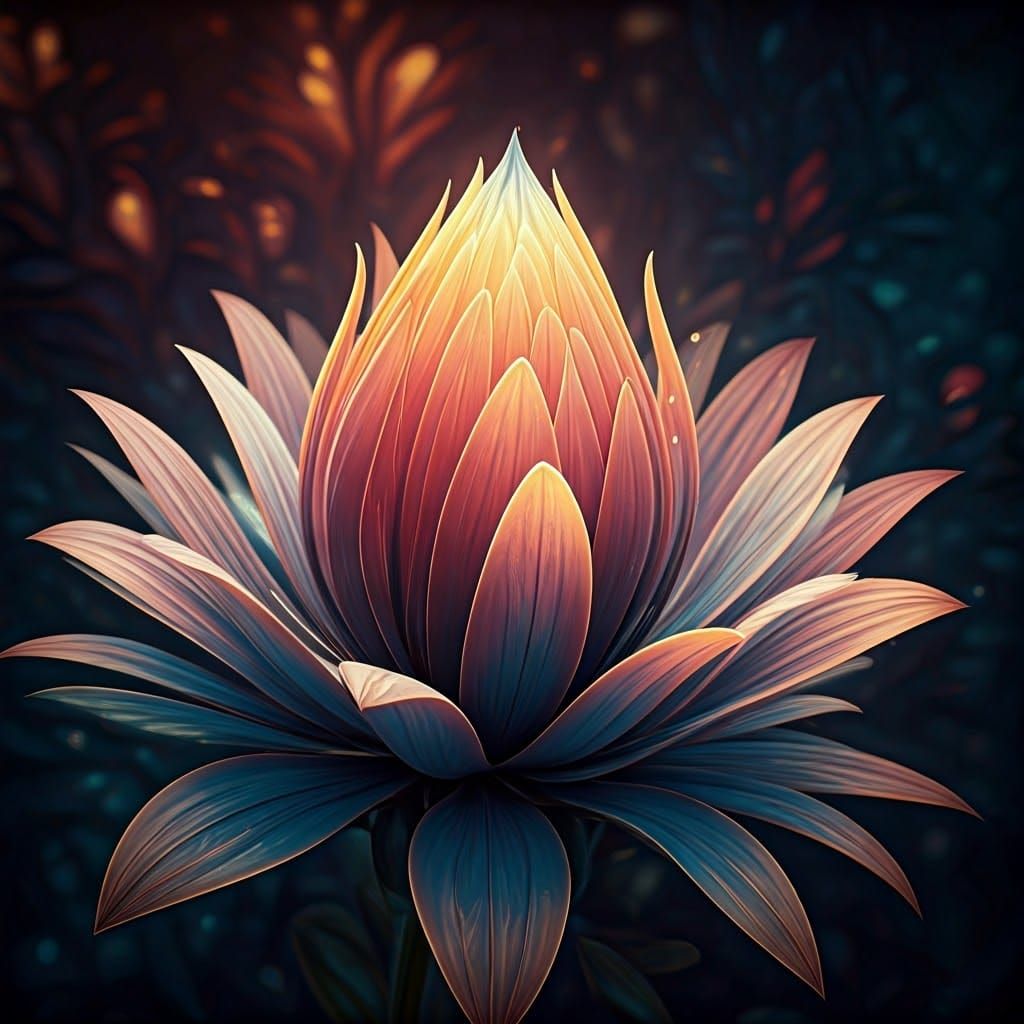 Vibrant Iridescent Flowers Bloom in Whispers of Color