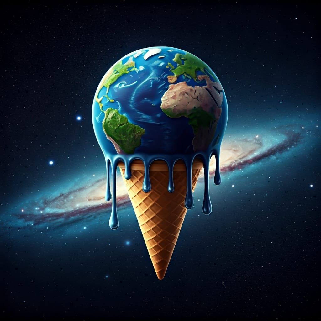 space ice cream  by @Velena