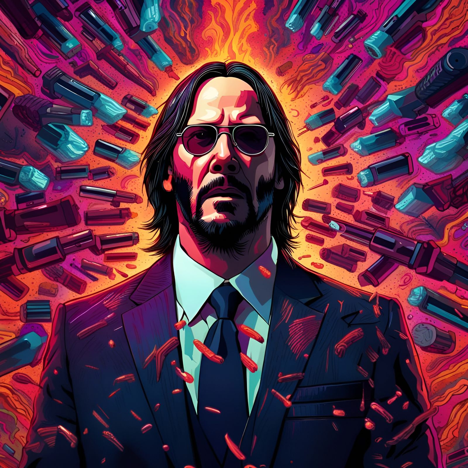 The Emanating Power of John Wick - AI Generated Artwork - NightCafe Creator