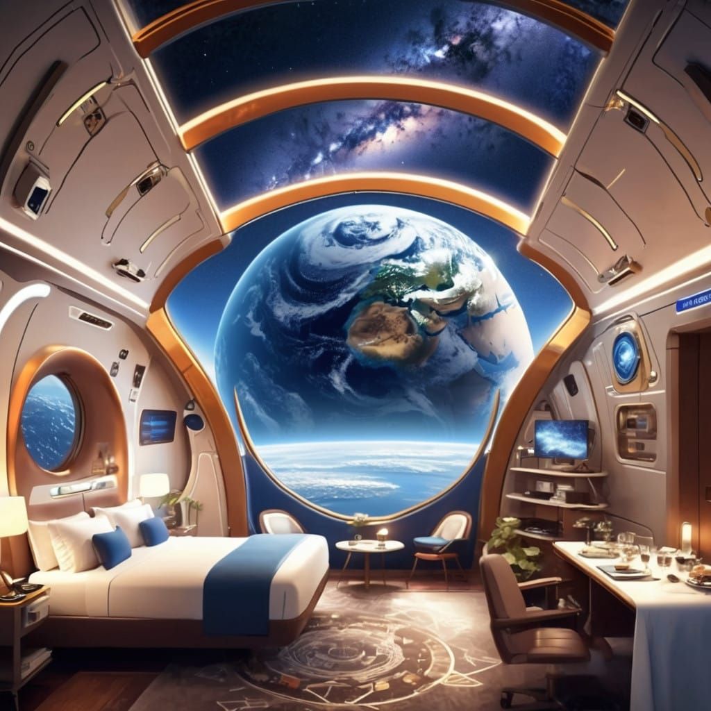 space hotels in Earth's orbit, available to everyone who wants to experience something extraordinary, ...  by @Golem