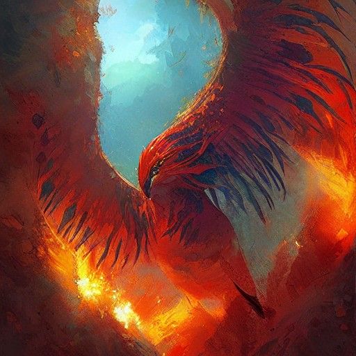 Firebird by Marc Simonetti - AI Generated Artwork - NightCafe Creator