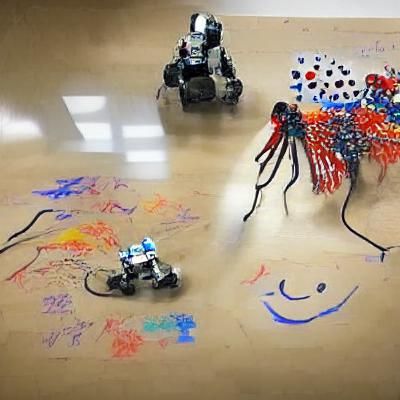 Robotics and humans working together to create meaningful ar...