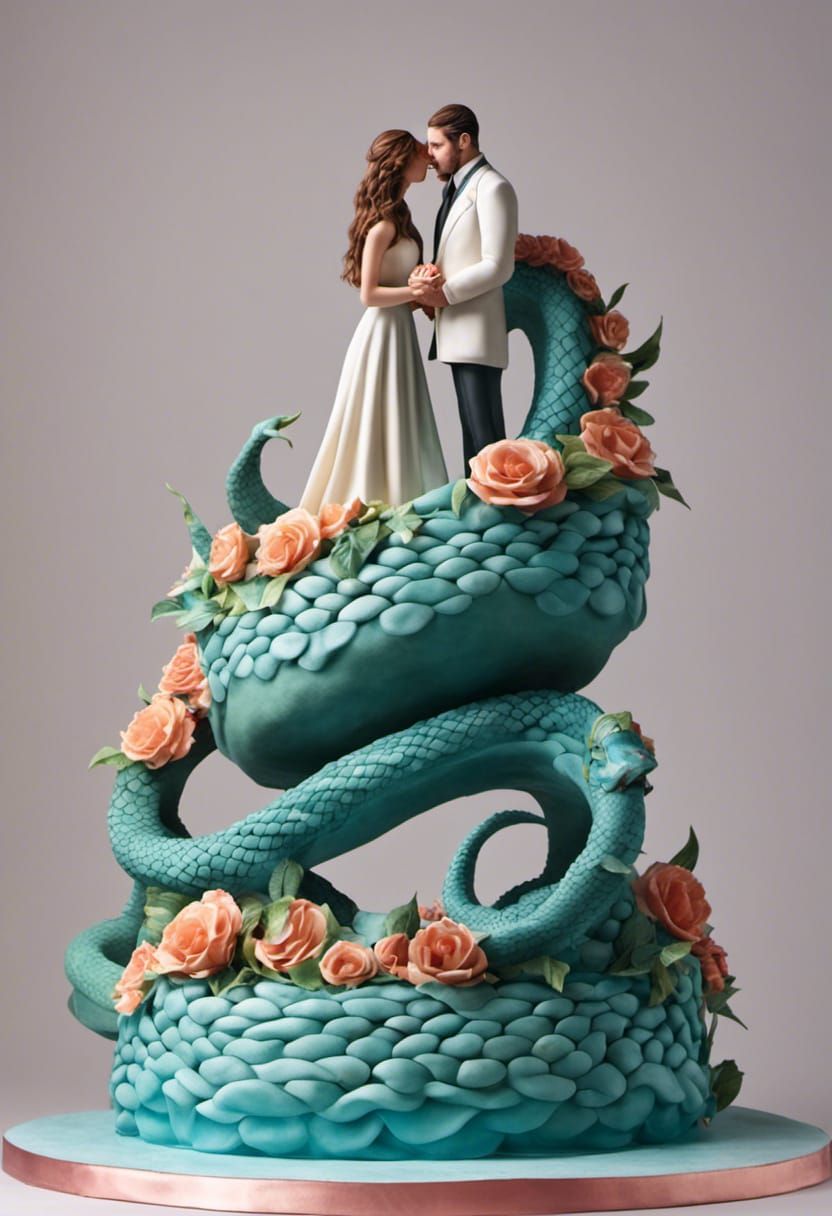 Sea wedding cake  by @David Myers