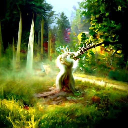 forest creature playing a tune