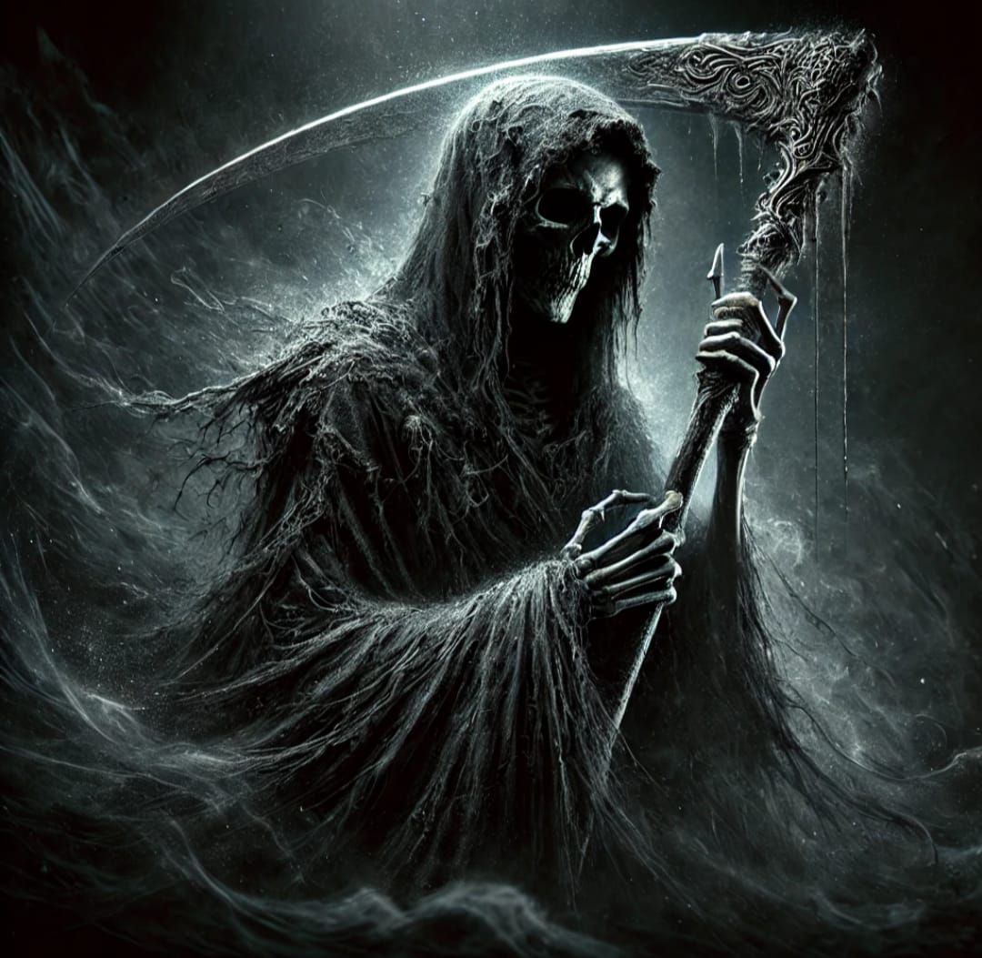 dark and sinister grim reaper