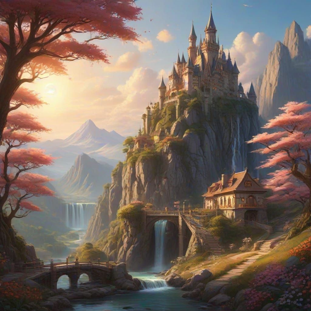 טירה בסגנון פנטזיה