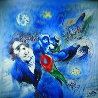 political insurrection Chagall detailed painting beautiful b...