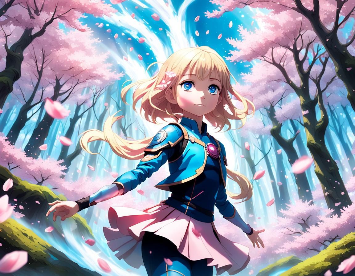 Princess Sweetheart and the cherry blossoms.