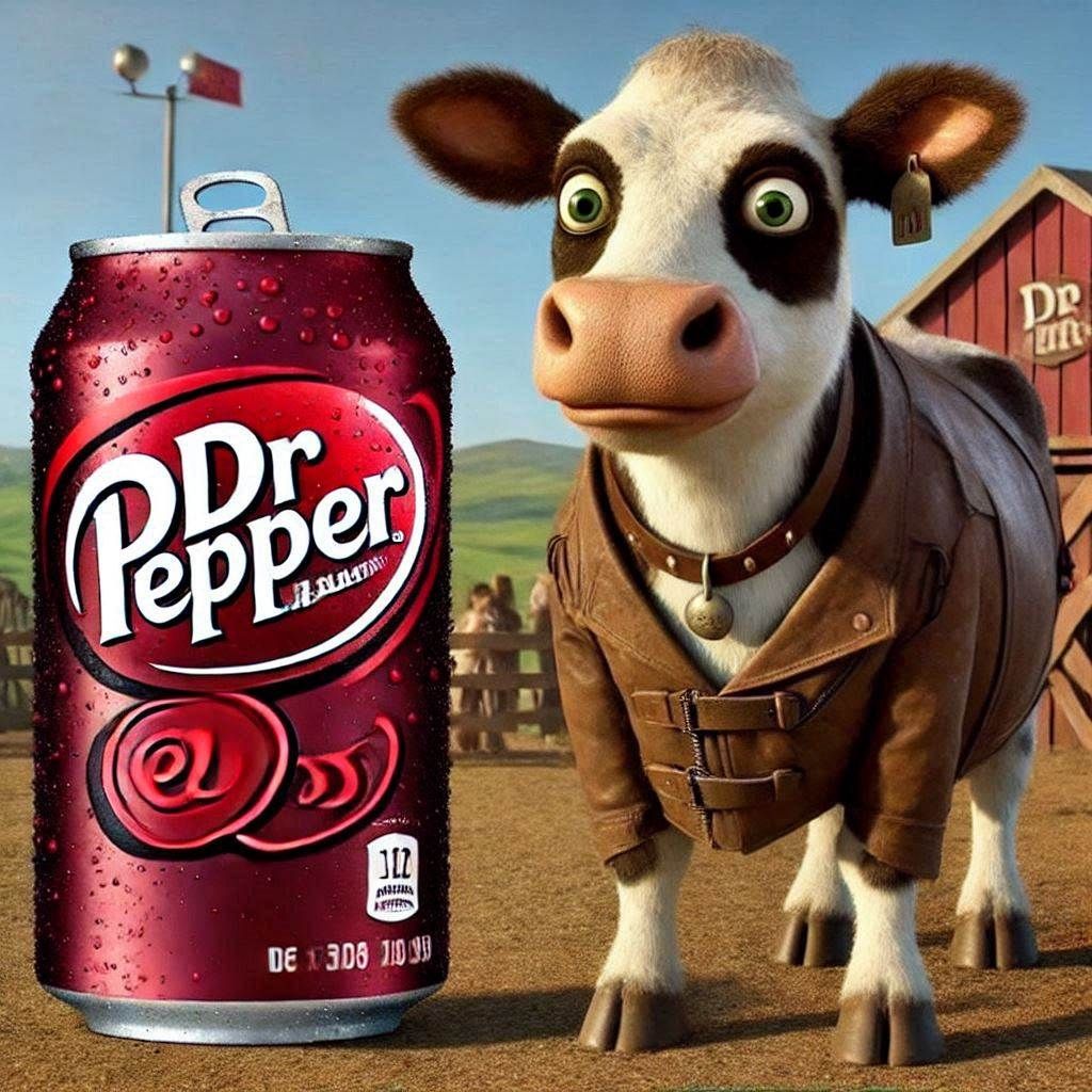 Cow + Dr. Pepper