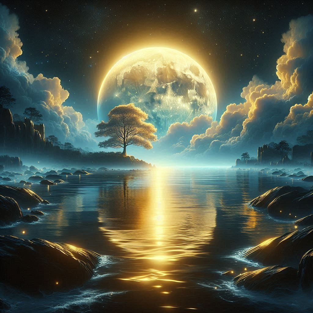 The shimmer of the moonlight