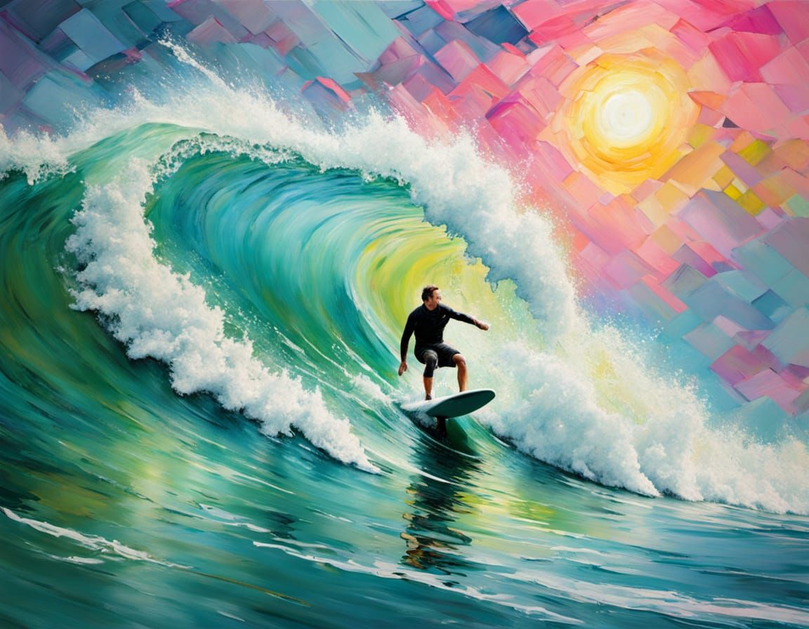 Yellow & Green surfin'  by @GeoPepito