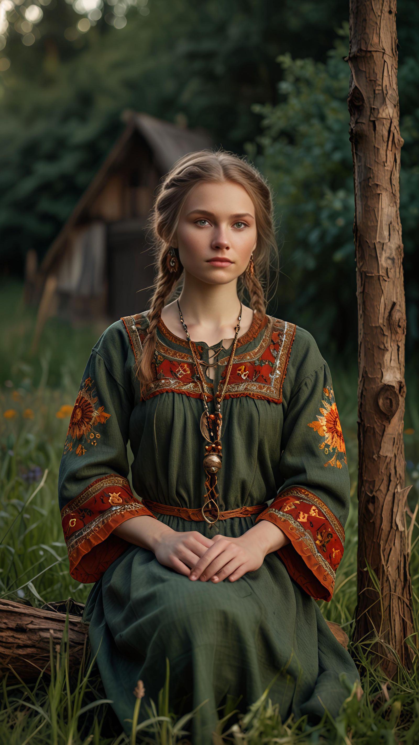 Девушка славянской внешности с русыми волосами