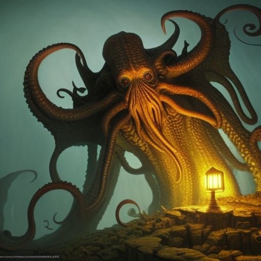 Cthulhu - Ai Generated Artwork - Nightcafe Creator