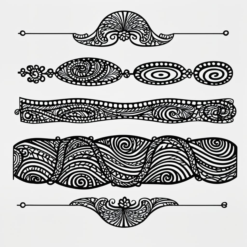 2d lineart dividers embellishments; thick lines; cute; beaut...