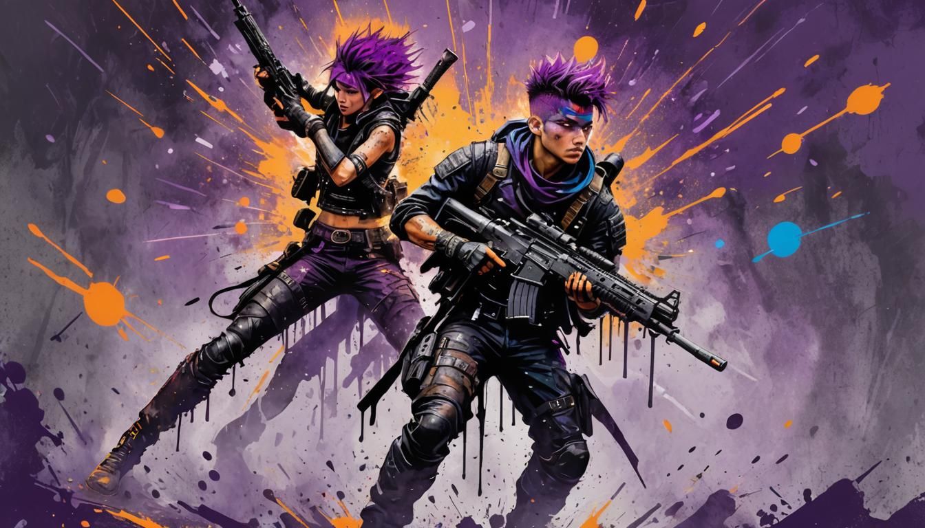 Punk warrior boy