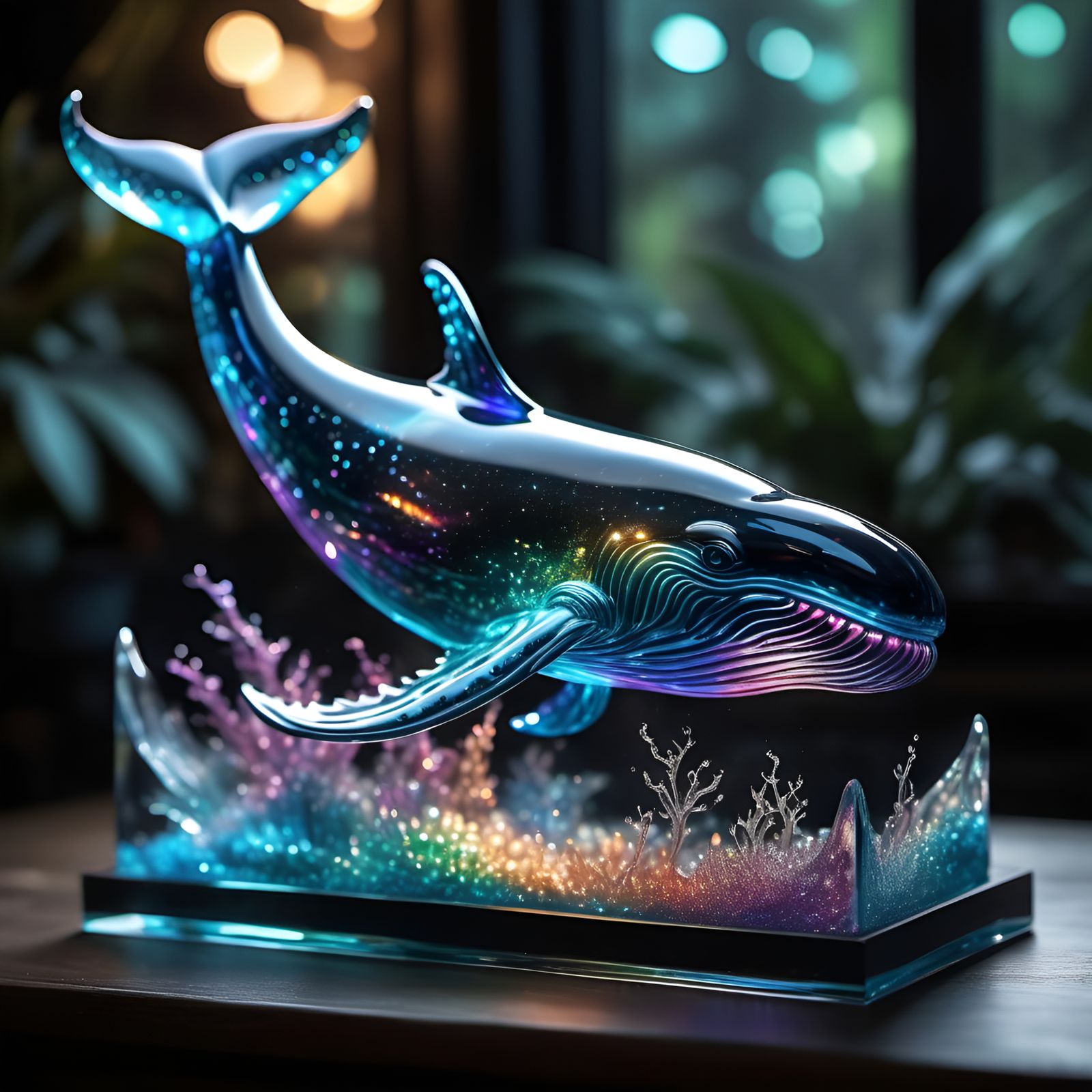Crystal whale  by @Laevos