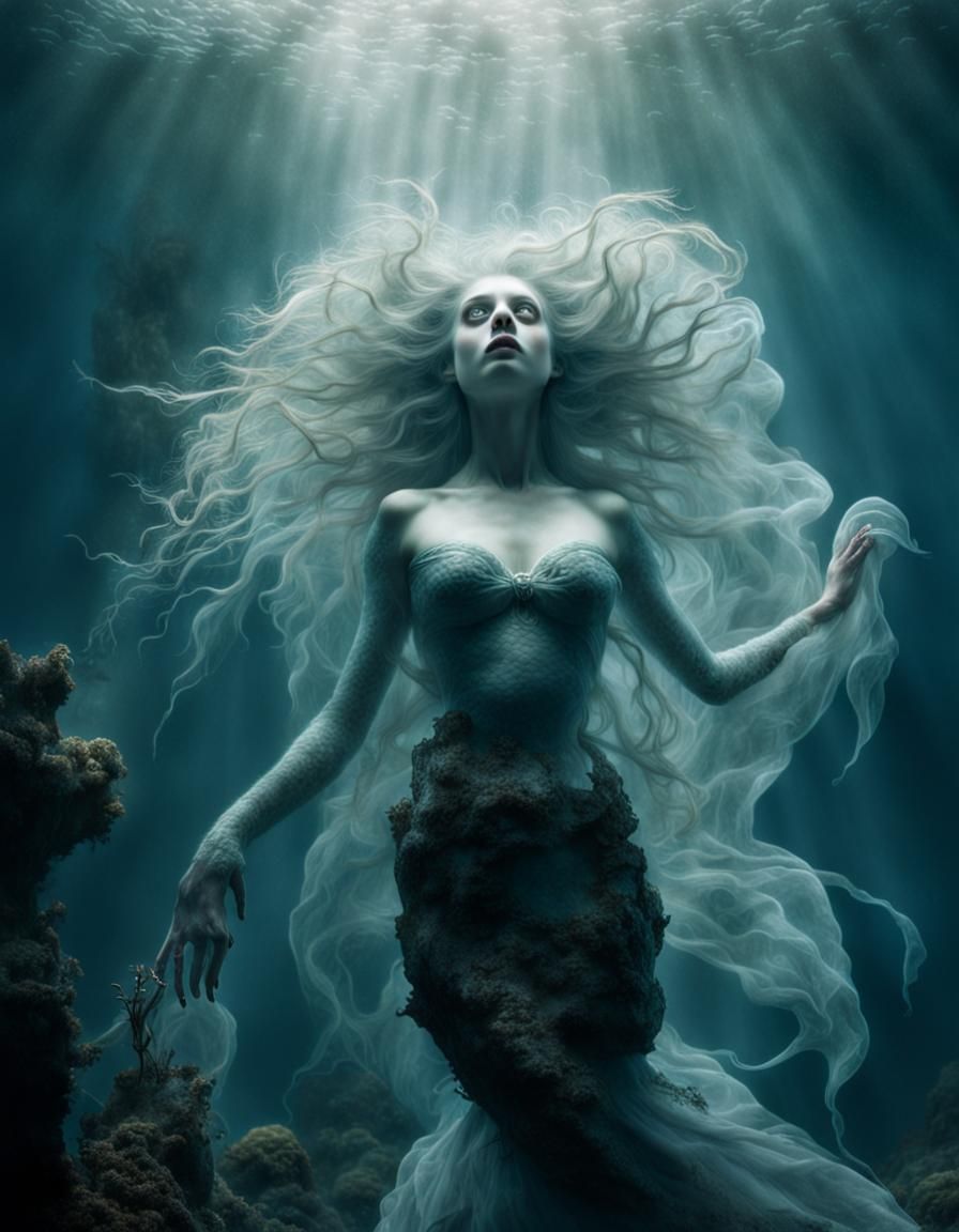 Ghost mermaid - AI Generated Artwork - NightCafe Creator