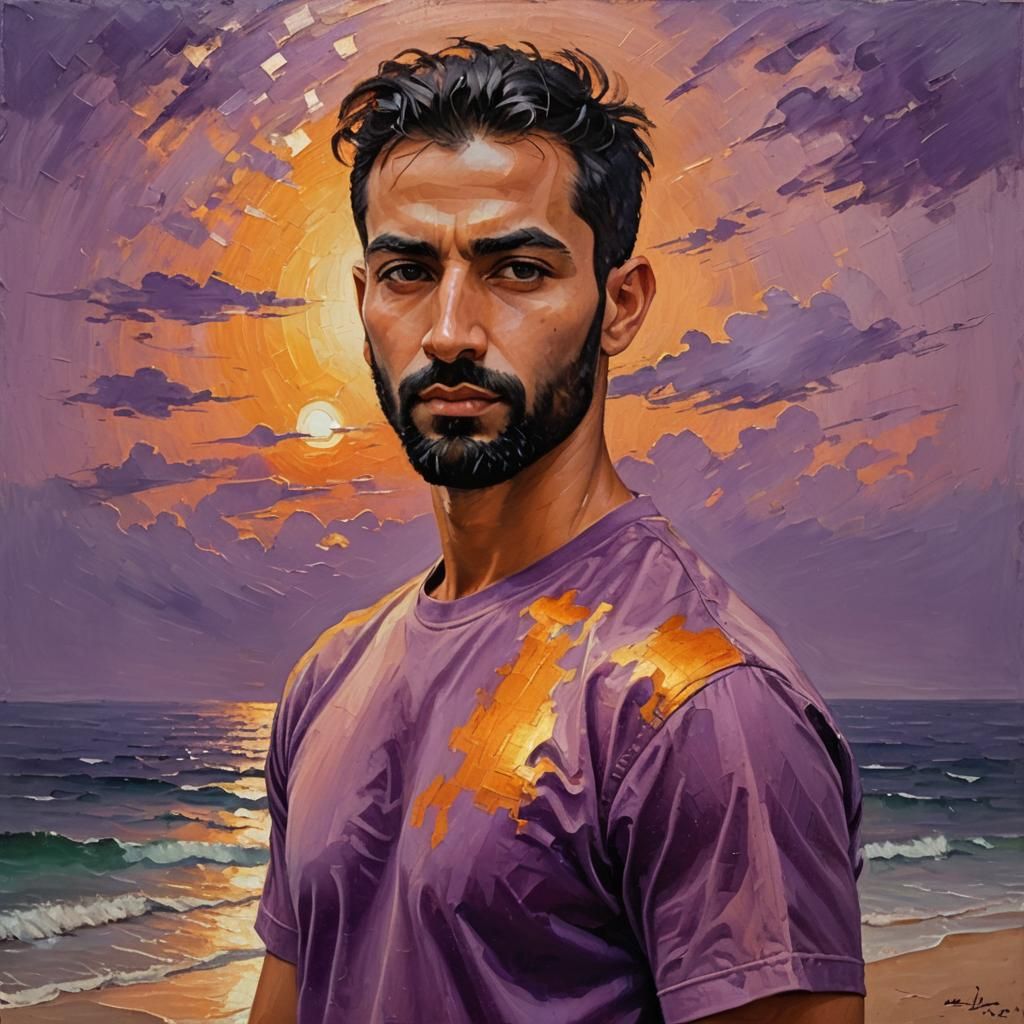 En la orilla del mar.