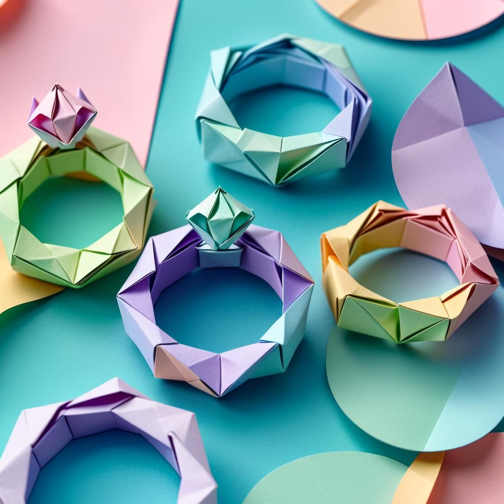 Paper Rings 💘 - AI Generated Artwork - NightCafe Creator