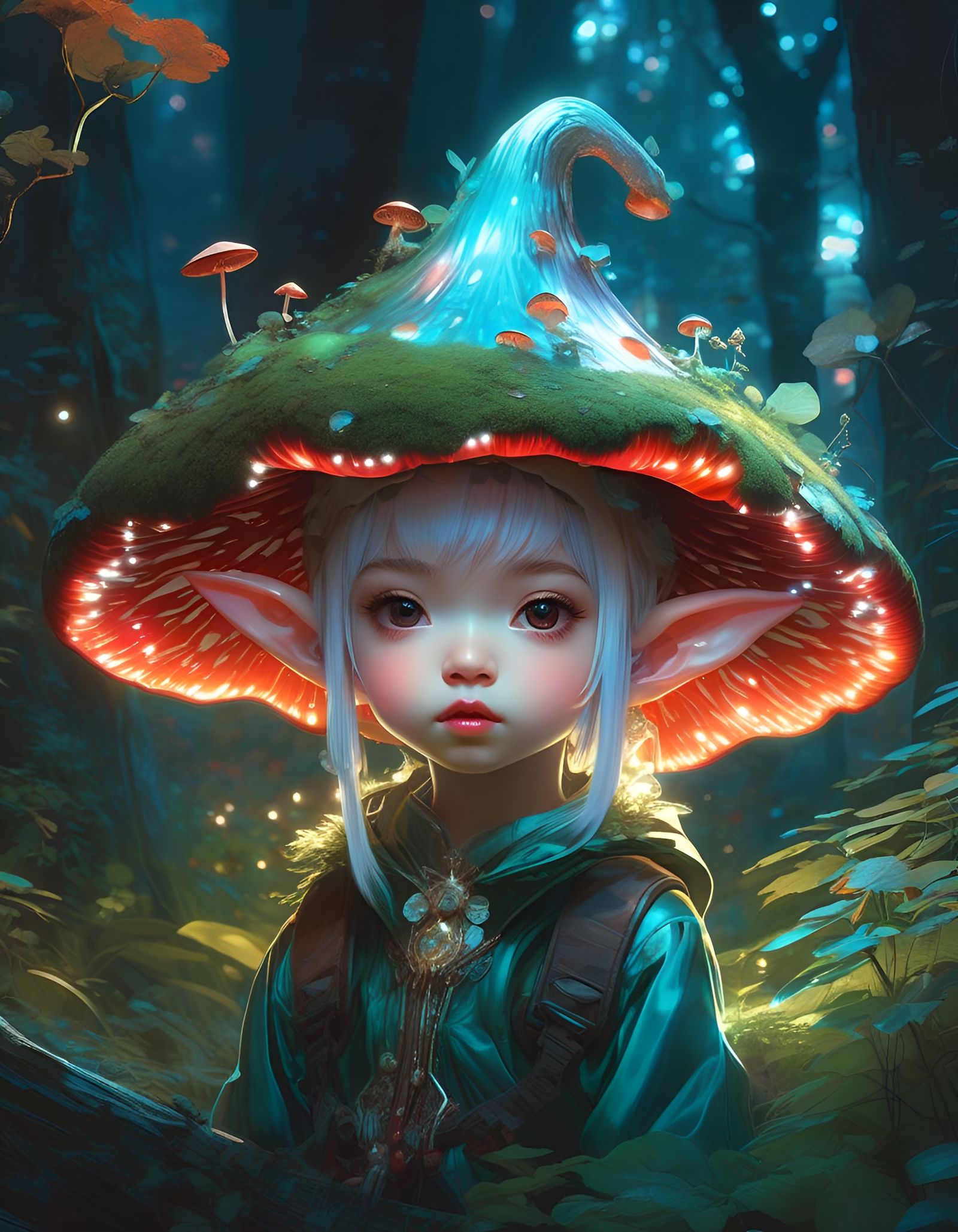 The Mushroom Elf  by @Gazelli