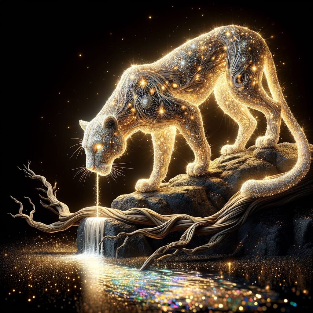 1like- The siesta of the panther of light  by @Neromagenta