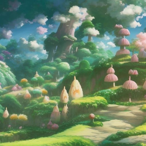 Marshmallow lands AI Generated Artwork NightCafe Creator