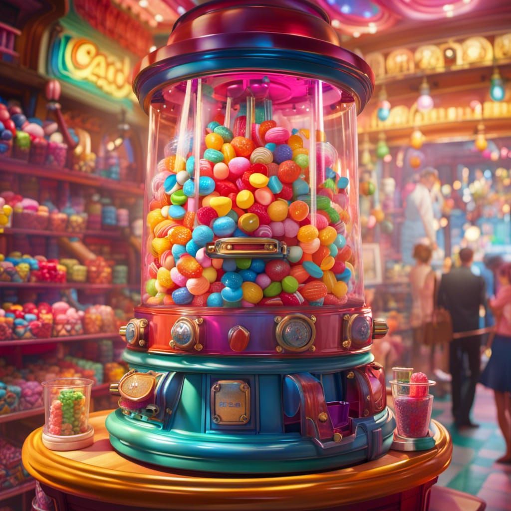 mechanical candy dispensing contraption - AI Generated Artwork ...