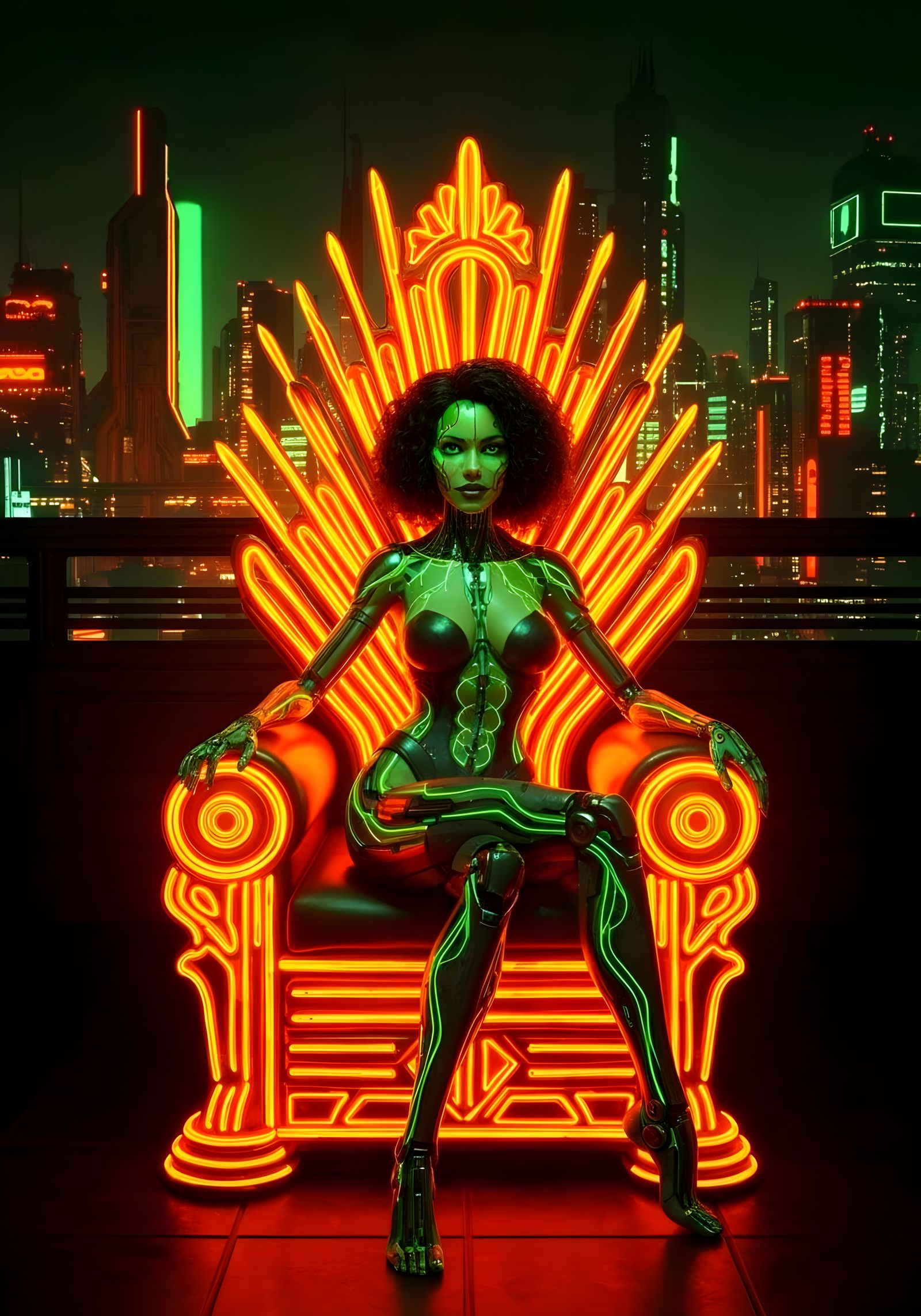 Neon Queen  by @Mr_Anime Manga