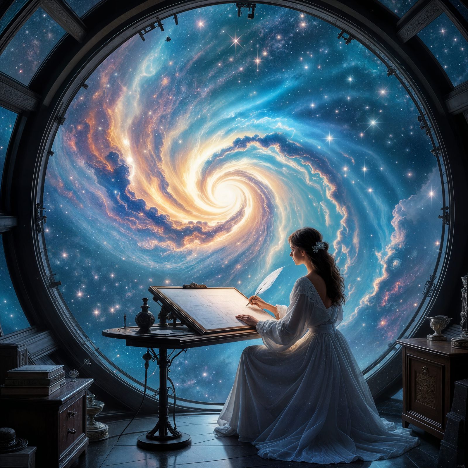 Celestial Cartographer Charting the Constellations  by @Darrian-Ashoka-Imagery