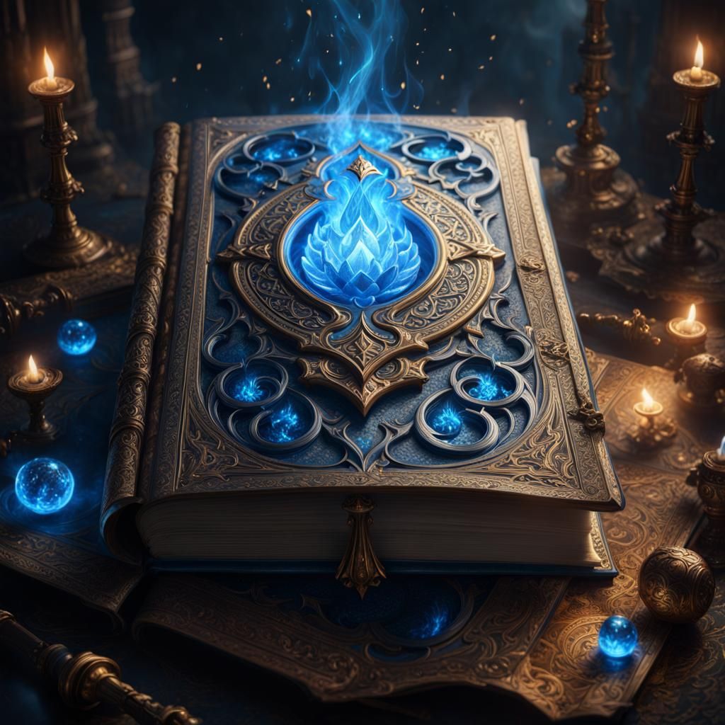 Magical book of spells - AI Generated Artwork - NightCafe Creator