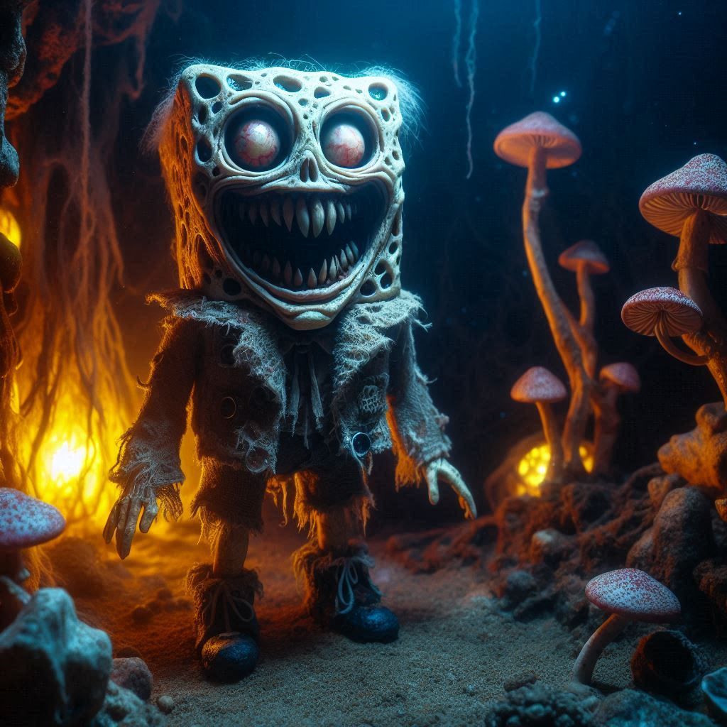 Creepypasta-like Spongebob Character