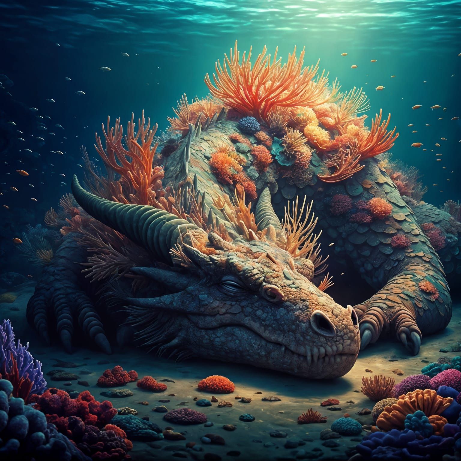 Sea Dragon Hibernating   by @undefined