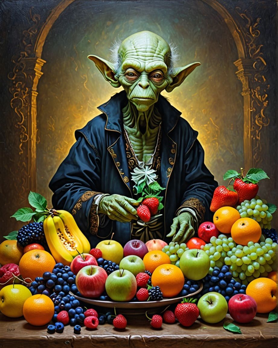 An ABSTRACT secret alien society that eats only vibrant frui...