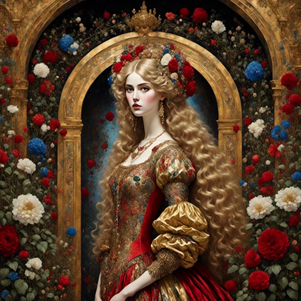 <lora:monstyle3:1.0> <lora:Pre Raphaelite:1.0> <lora:ANTONIA:1.0> Beautiful mona lisa style Italian beauty, piercing black beautiful eyes, s...