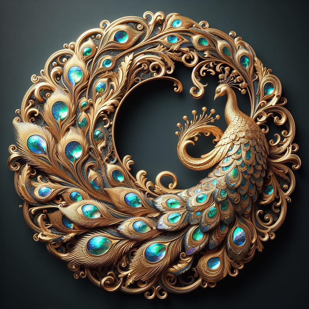 METAL PEACOCK ART 3
