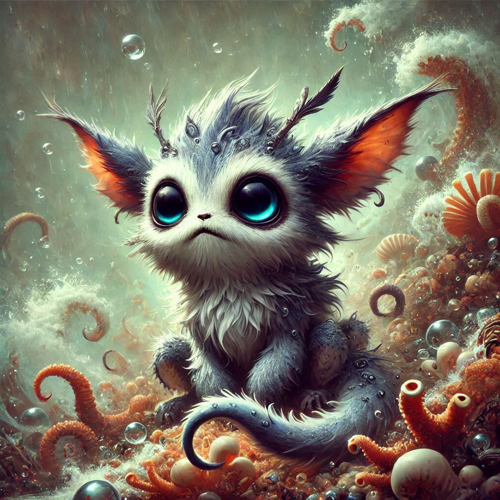 adorable fairy-tale fantasy creature portrait..