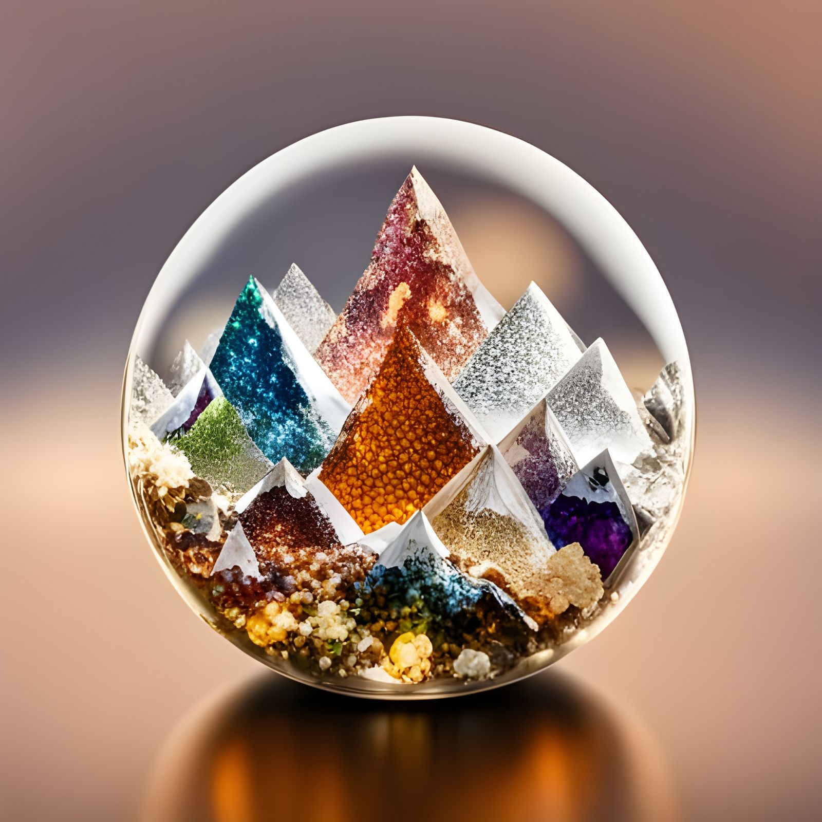 Gemstone Peaks AI Generated Artwork NightCafe Creator