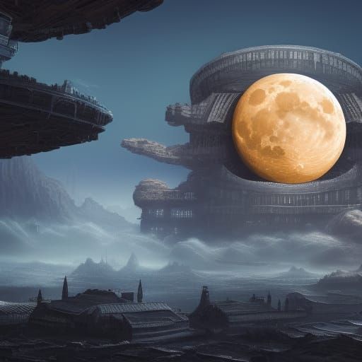 city withj the moon
