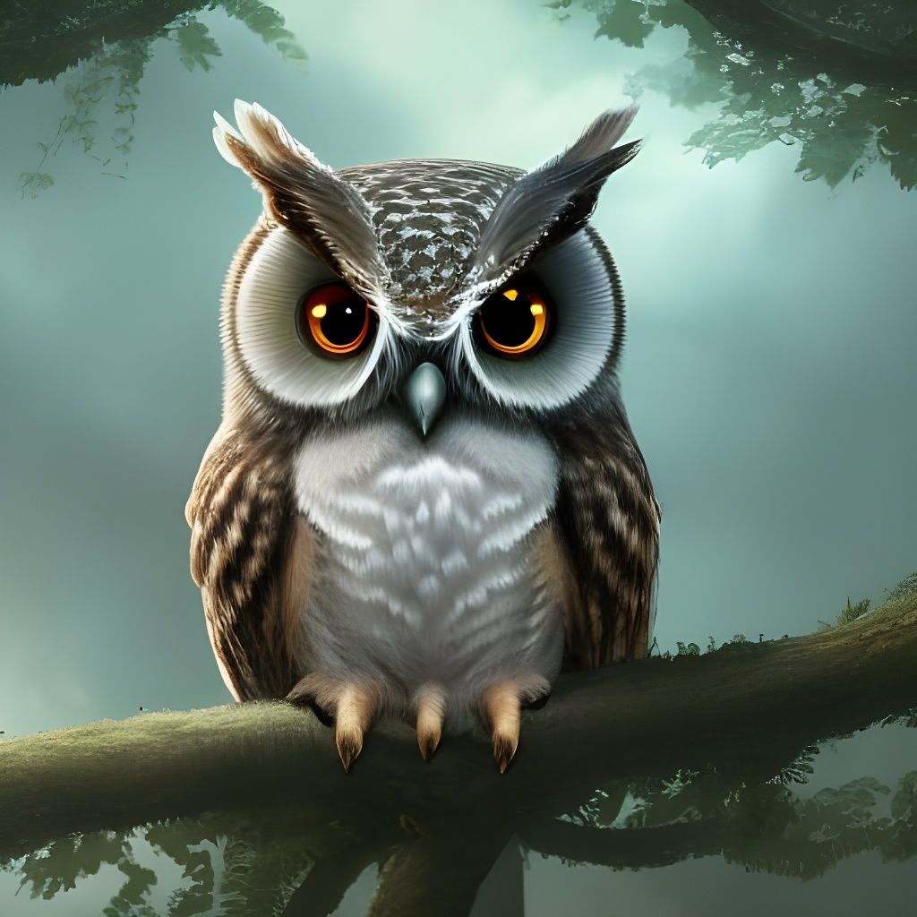 Tiny Owl - AI Generated Artwork - NightCafe Creator