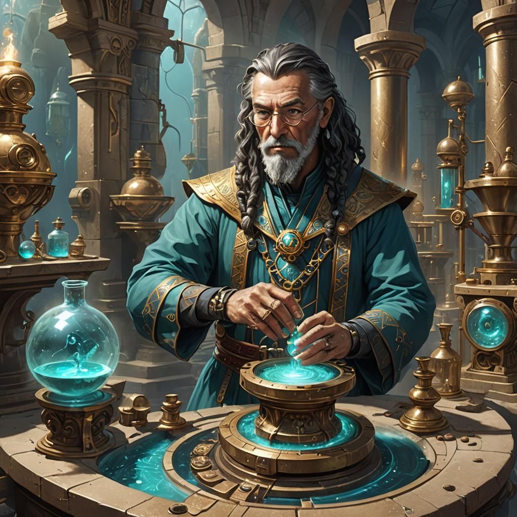 Archmage doing Alchemy in Atlantis using a spectral milling ...