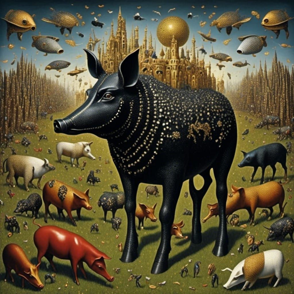 <lora:Golden Emperor:1.0> Like drones to their makers like pigs in a trough never souls we are numbers in the land of the lost  