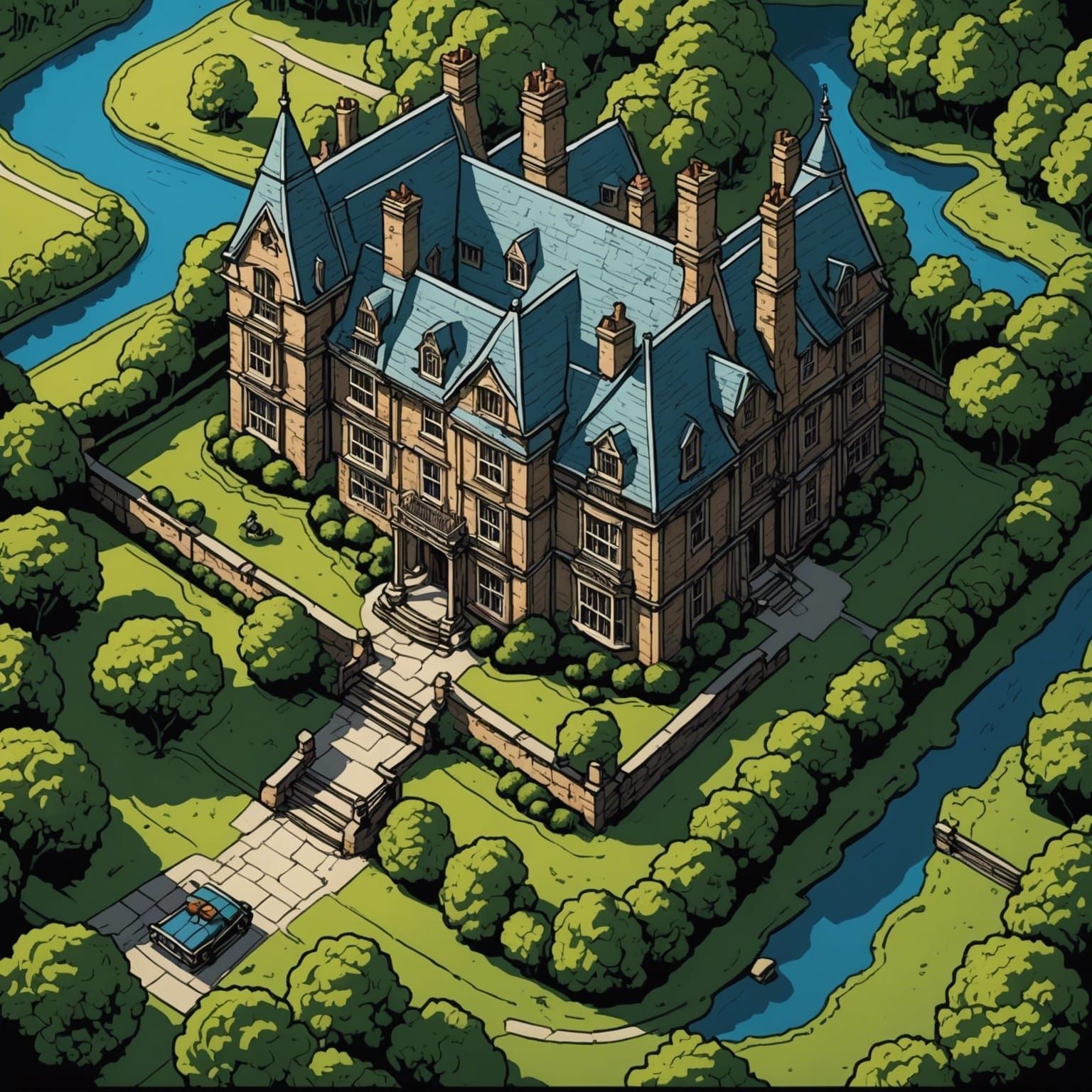 map of a manor house