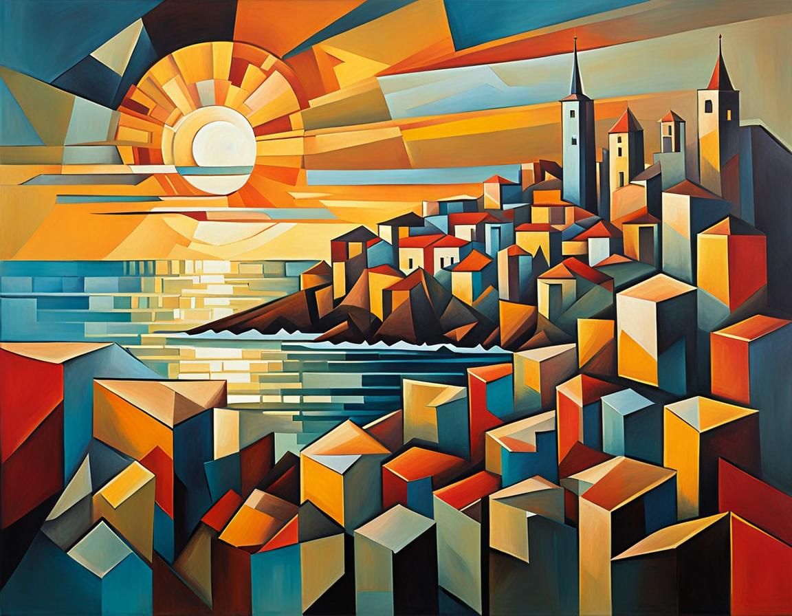 sunrise over Spanish town  by @Paulo